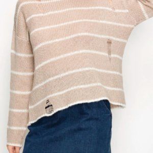 Shredded Stripe Sweater